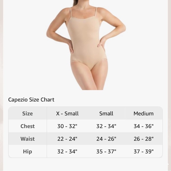 Capezio Women’s Basic Nude Camisole Leotard Size Small - Picture 8 of 8